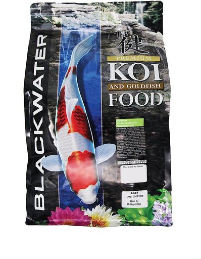 Blackwater Premium Koi and Goldfish Food Max Growth Small Pellet Fish Food, 5-lb bag