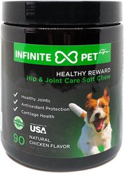 Infinite Healthy Reward Hip & Joint Care Soft Chew Chicken Flavor Dog Supplement, 90 count