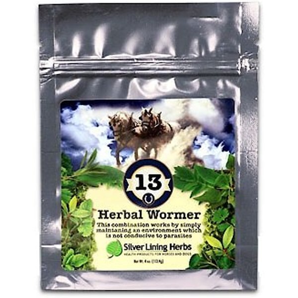 SILVER LINING HERBS Herbal Horse Dewormer Supplement, 3oz bag