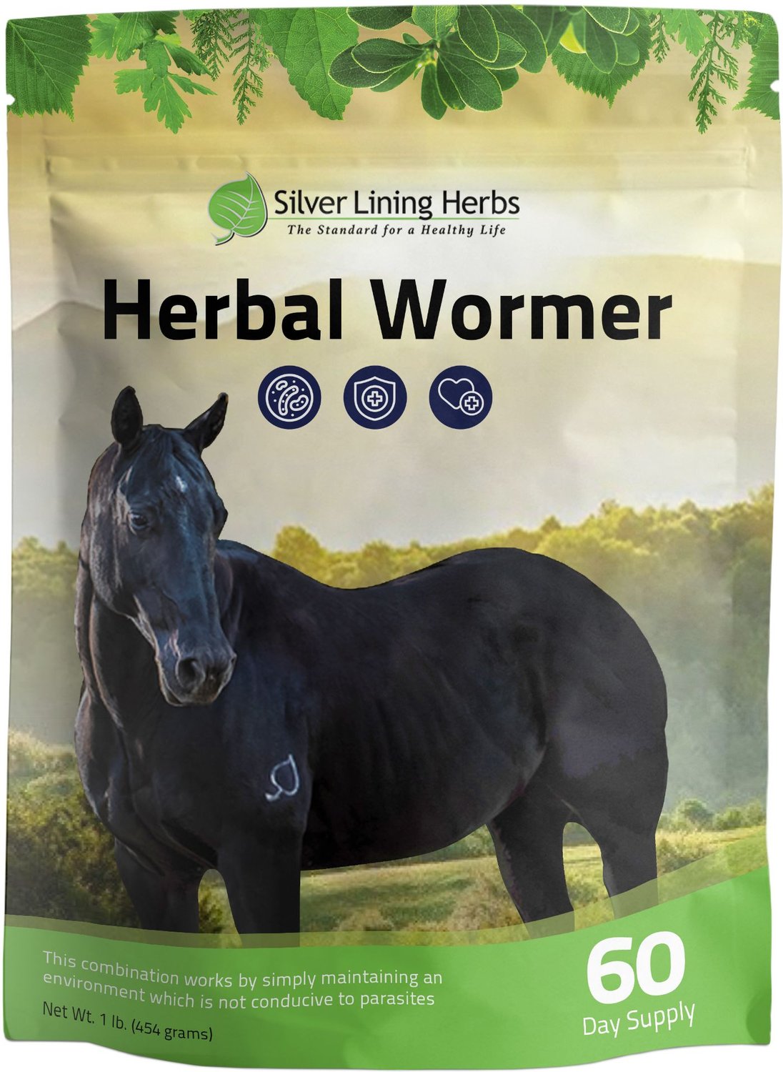 SILVER LINING HERBS Herbal Horse Dewormer Supplement, 1lb bag