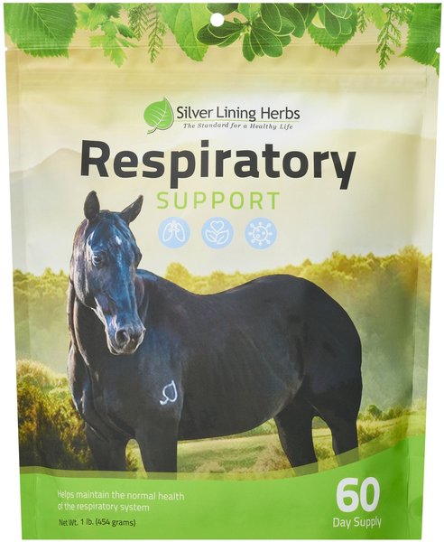 Silver Lining Herbs Respiratory Support Powder Horse Supplement, 1-lb bag slide 1 of 2