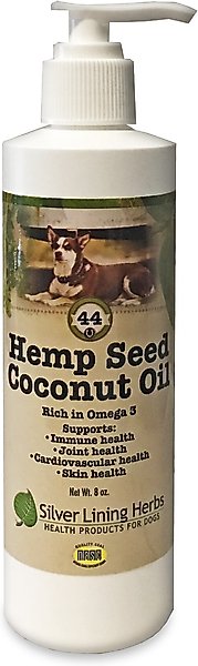 Silver Lining Herbs Hemp Seed Coconut Oil Dog Supplement, 8-oz bottle slide 1 of 1