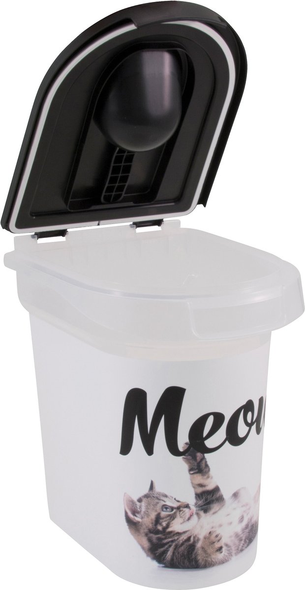 PAW PRINTS Meow Kitty Pet Food Storage Container, 15lb