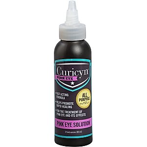 Curicyn All-Purpose Dog, Cat, Bird, Farm Animal & Horse Pink Eye Solution, 3-fl oz bottle