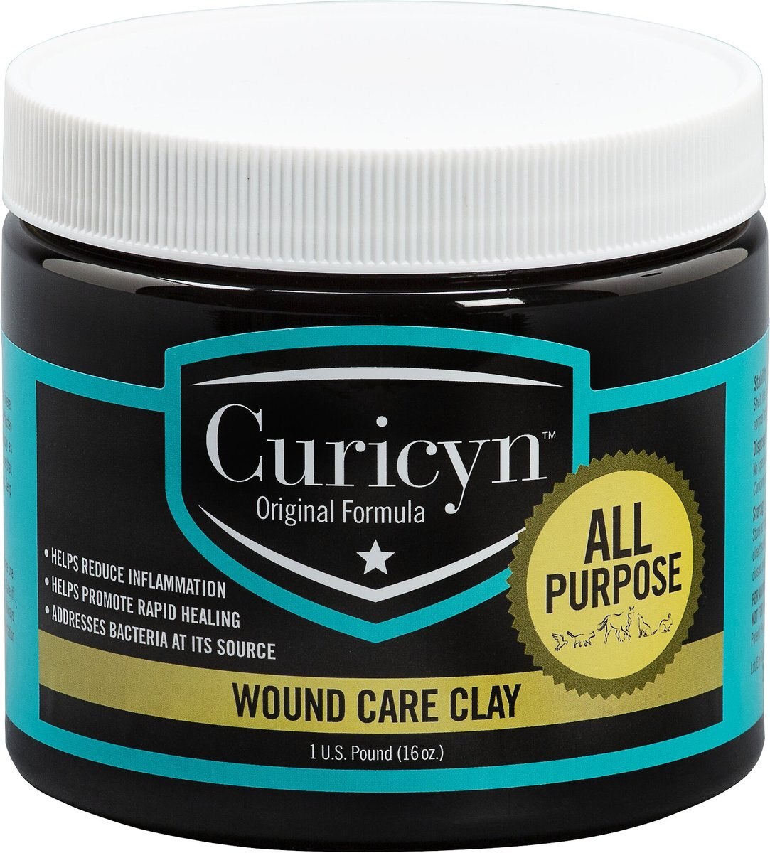 CURICYN AllPurpose Original Formula Horse Wound Care Clay, 16oz tin