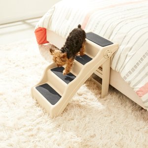 Frisco Foldable Nonslip Cat & Dog Stairs, Beige