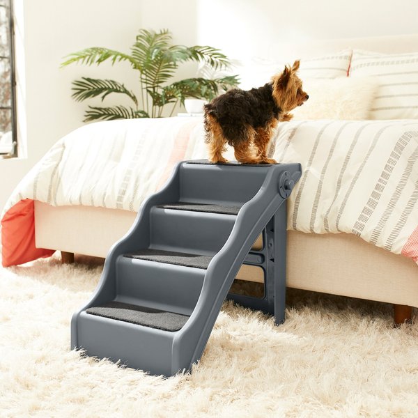 Frisco Foldable Nonslip Cat & Dog Stairs, Charcoal slide 1 of 7