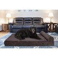 FurHaven Chaise Lounge Memory Top Cat & Dog Bed w/Removable Cover, Dark Espresso, Jumbo Plus