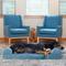 Show in main carousel: FurHaven Faux Fur Memory Top Bolster Dog Bed with Removable Cover, Harbor Blue, Large slide 1 of 11