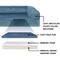 Show in main carousel: FurHaven Faux Fur Memory Top Bolster Dog Bed with Removable Cover, Harbor Blue, Large slide 6 of 11