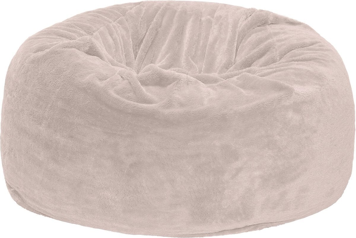FURHAVEN Plush Ball Pillow Dog Bed with Removable Cover, Shell, XLarge