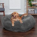 FurHaven Plush Ball Pillow Dog Bed with Removable Cover, Gray Mist, X-Large