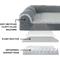 Show in main carousel: FurHaven Two-Tone Deluxe Chaise Orthopedic Dog Bed with Removable Cover, Stone Gray, Medium slide 6 of 12