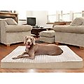 FurHaven Ultra Plush Deluxe Cooling Gel Pillow Dog Bed w/Removable Cover, Cream, Jumbo Plus