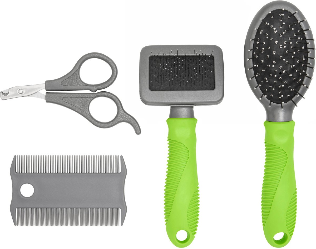 Dog grooming brush deals set