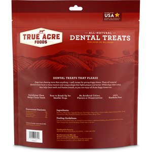 True Acre Foods, All-Natural Dental Chew Sticks, Peanut Butter Flavor, 32 count