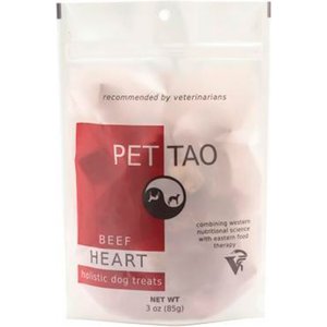 PET TAO Beef Heart Freeze-Dried Dog Treats, 3-oz bag
