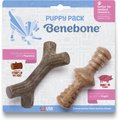 Benebone Bacon Flavor Tough Puppy Chew Toy, 2 count