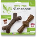 Benebone Bacon Flavor Tough Dog Chew Toy, Tiny, 2 count