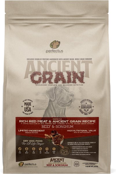 Perfectus Rich Red Meat & Ancient Grain Recipe Dry Dog Food, 8-lb bag slide 1 of 4