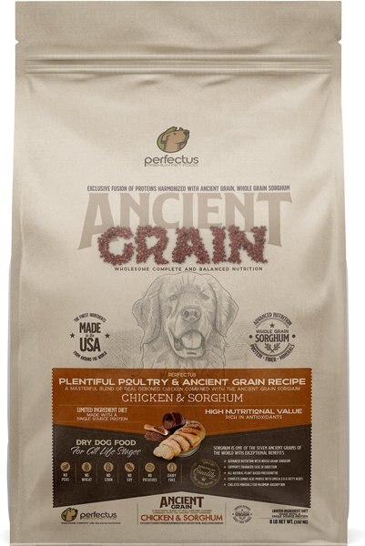 Perfectus Plentiful Poultry & Ancient Grain Recipe Dry Dog Food, 8-lb bag slide 1 of 4