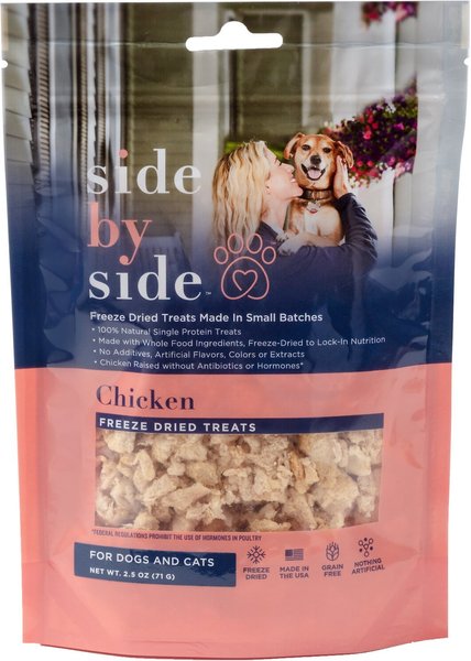 Side By Side Chicken Freeze-Dried Dog & Cat Treats, 2.5-oz bag slide 1 of 2