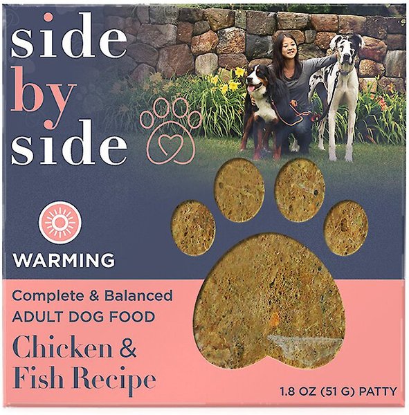 side by side dog food