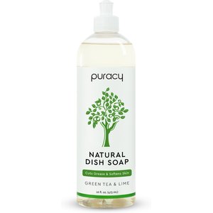 Puracy Green Tea & Lime Natural Pet Dish Soap, 16-oz bottle