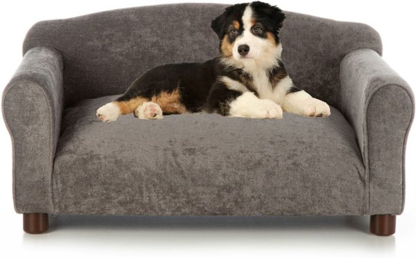 Club Nine Pets Traditional Chair Sofa Cat & Dog Bed, Charcoal, Medium slide 1 of 7