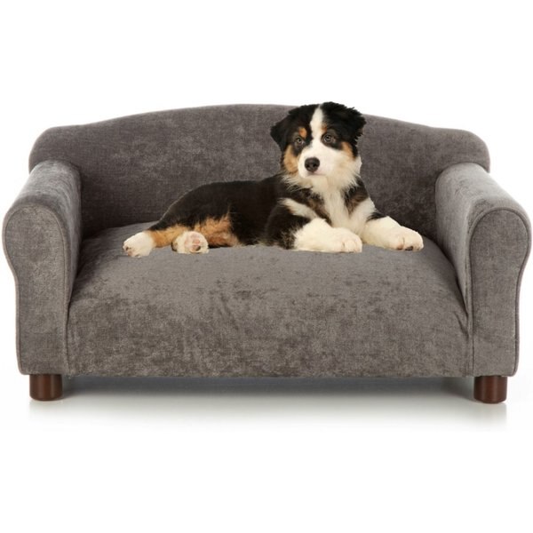 CLUB NINE PETS Traditional Chair Sofa Cat & Dog Bed, Charcoal, Medium
