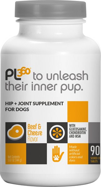 PL360 Arthogen Plus Advanced Hip & Joint Formula Beef & Cheese Flavor Dog Supplement, 90 count slide 1 of 4