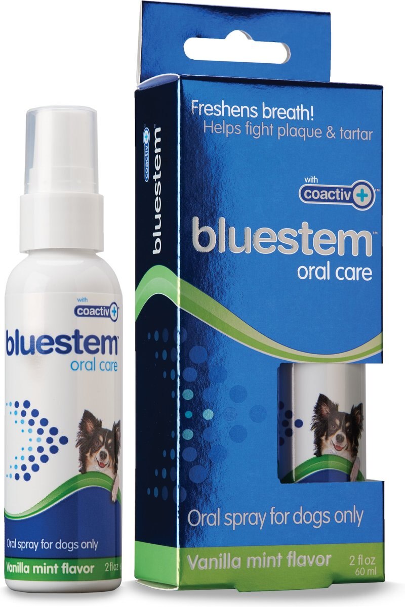 BLUESTEM Oral Care Vanilla Mint Flavored Dog Dental Spray, 2oz bottle