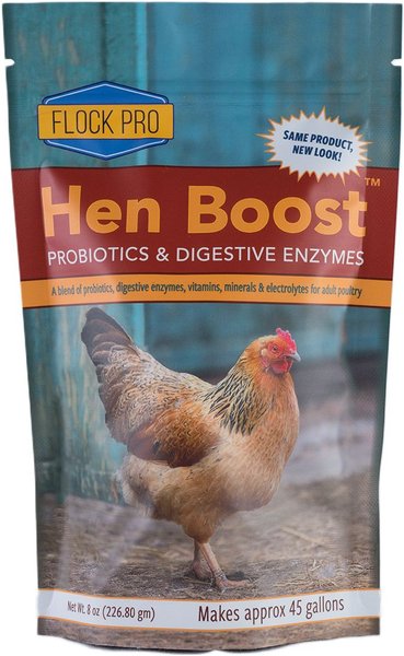 Animal Health Solutions Hen Boost Probiotics & Digestive Enzymes Chicken Supplement, 8-oz bag slide 1 of 2