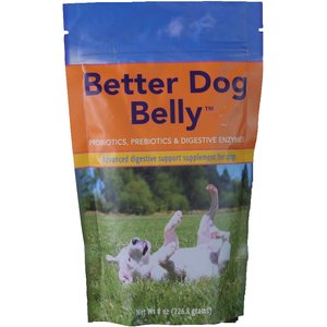 Animal Health Solutions Better Dog Belly Probiotics, Prebiotics & Digestive Enzymes Dog Supplement, 8-oz bag