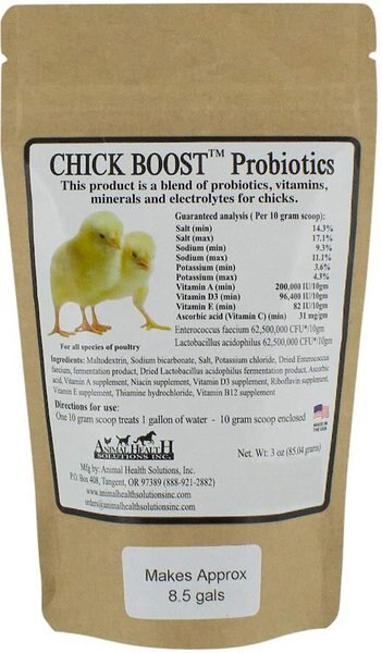 Animal Health Solutions Chick Boost Probiotics Bird Supplement, 3-oz bag slide 1 of 2