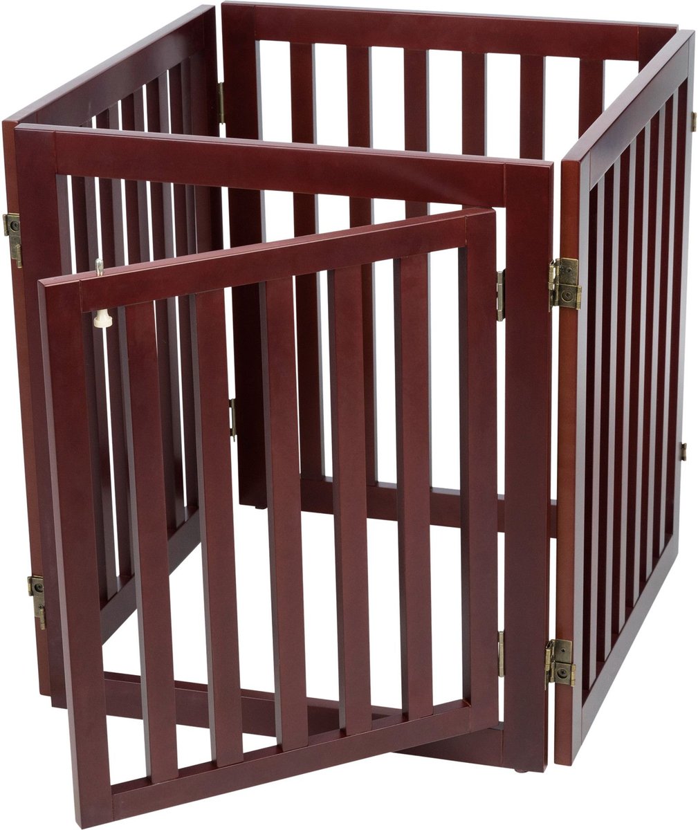 TRIXIE Wooden Dog Gate, 63in, Espresso Brown