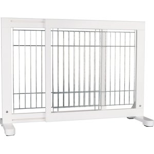 TRIXIE Wooden Freestanding Dog Gate, 43-in, White