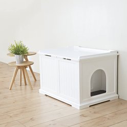 TRIXIE Wooden Cat Litter Box Enclosure, X-Large, White