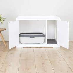 TRIXIE Wooden Cat Litter Box Enclosure, X-Large, White slide 2 of 4