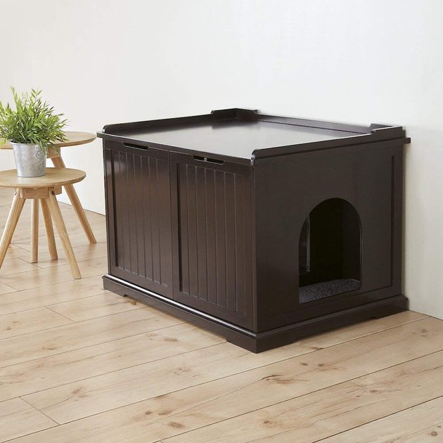 TRIXIE Wooden Cat Litter Box Enclosure, XLarge, Espresso