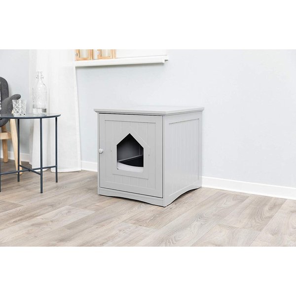 TRIXIE Wooden Cat Home & Litter Box Cover, Gray