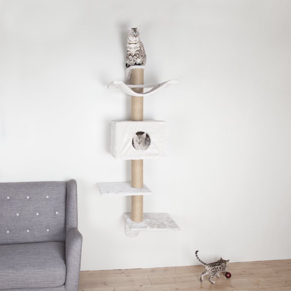 TRIXIE Dayna 59.8-in Plush Wall Mounted Cat Tree, White slide 1 of 8