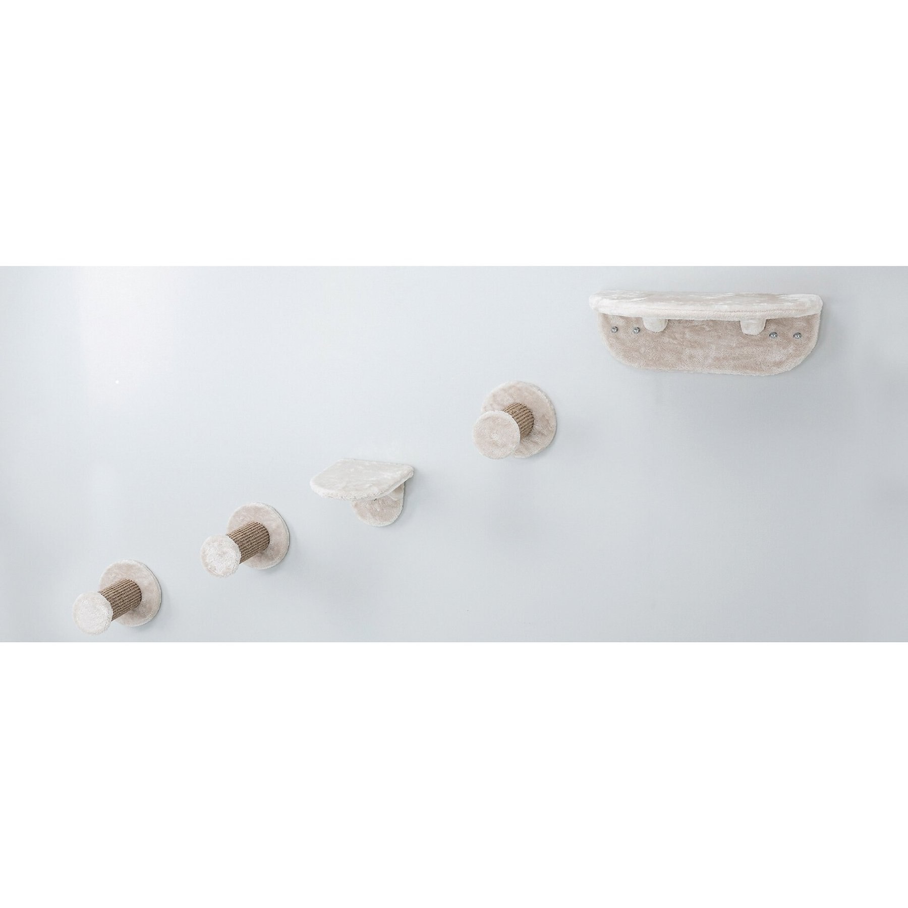 TRIXIE Playground Wall Mounted Cat Shelves, Brown