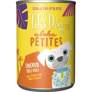 Tiki Dog Aloha Petites Chicken Huli Huli Grain-Free Dog Food, 9-oz can, case of 8
