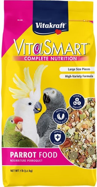 Vitakraft VitaSmart Complete Nutrition Parrot Food, 7-lb bag slide 1 of 6