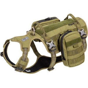 Chai's Choice Rover Scout High-Performance Tactical Military Backpack Waterproof Dog Harness, Army Green, Medium: 22 to 27-in chest