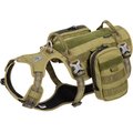 Chai's Choice Rover Scout High-Performance Tactical Military Backpack Waterproof Dog Harness, Army Green, Large: 27 to 32-in chest