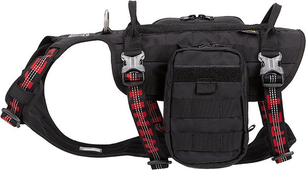 Chai's Choice Rover Scout High-Performance Tactical Military Backpack Waterproof Dog Harness, Black/Red, X-Large: 32 to 42-in chest slide 1 of 8