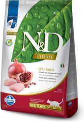 Farmina N&D Prime Chicken & Pomegranate Recipe Neutered Adult Cat Dry Food, 11-lb bag