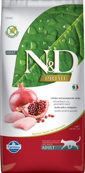 Farmina N&D Prime Chicken & Pomegranate Recipe Adult Cat Dry Food, 11-lb bag slide 1 of 6